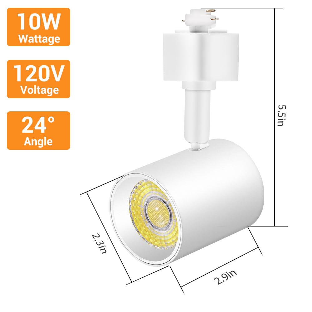 LED Track Lighting Kit with 13FT Rails, 10W White