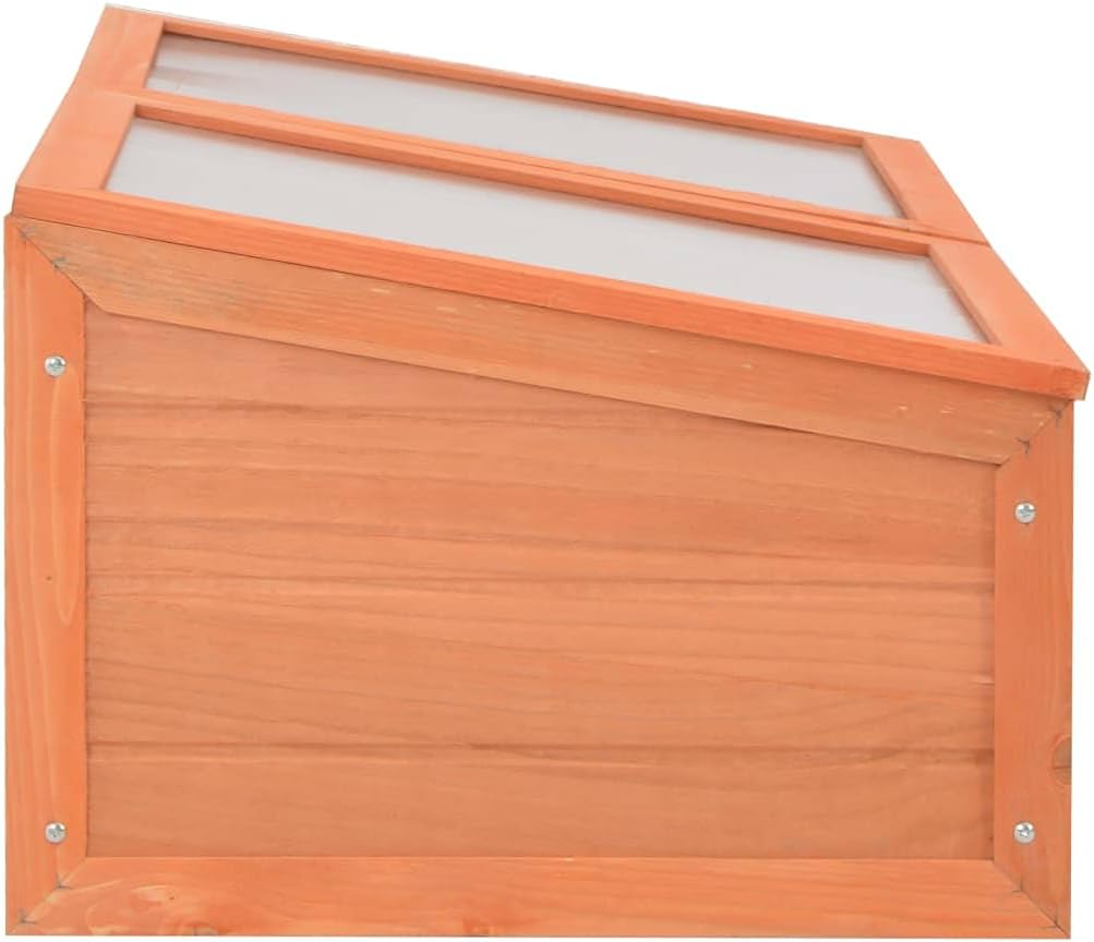 Greenhouse Wood 39.4"x19.7"x13.4",Wood Cold Frame Greenhouse,Garden Portable Mini Greenhouse Cabinet, Raised Flower
