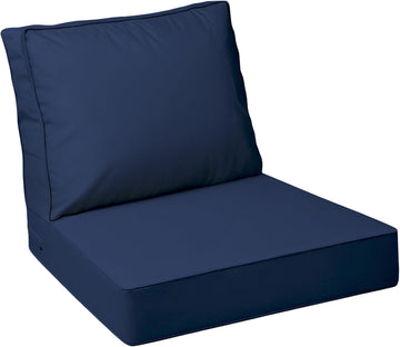 Outdoor Chair Cushions, 24 x 24 x 5 + 19 inches, Set of 1 | Patio Furniture Replacement Seat Cushions