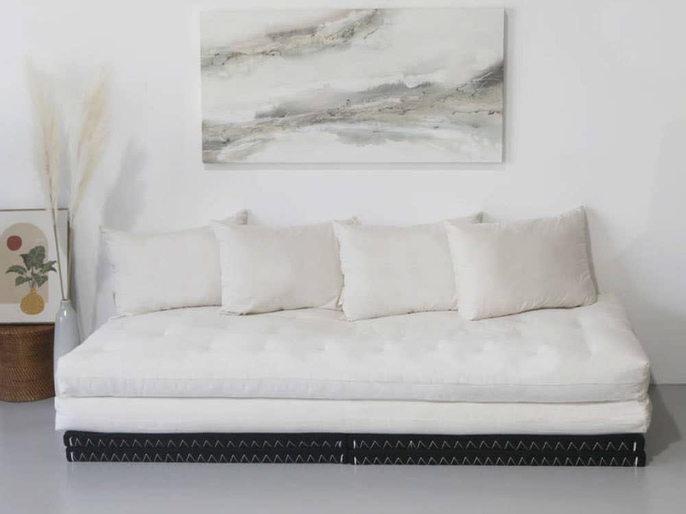 Organic Wool Shiki Futon Mattress with Latex - Japanese Style Shikibuton Mattress for Floor - Medium Firm