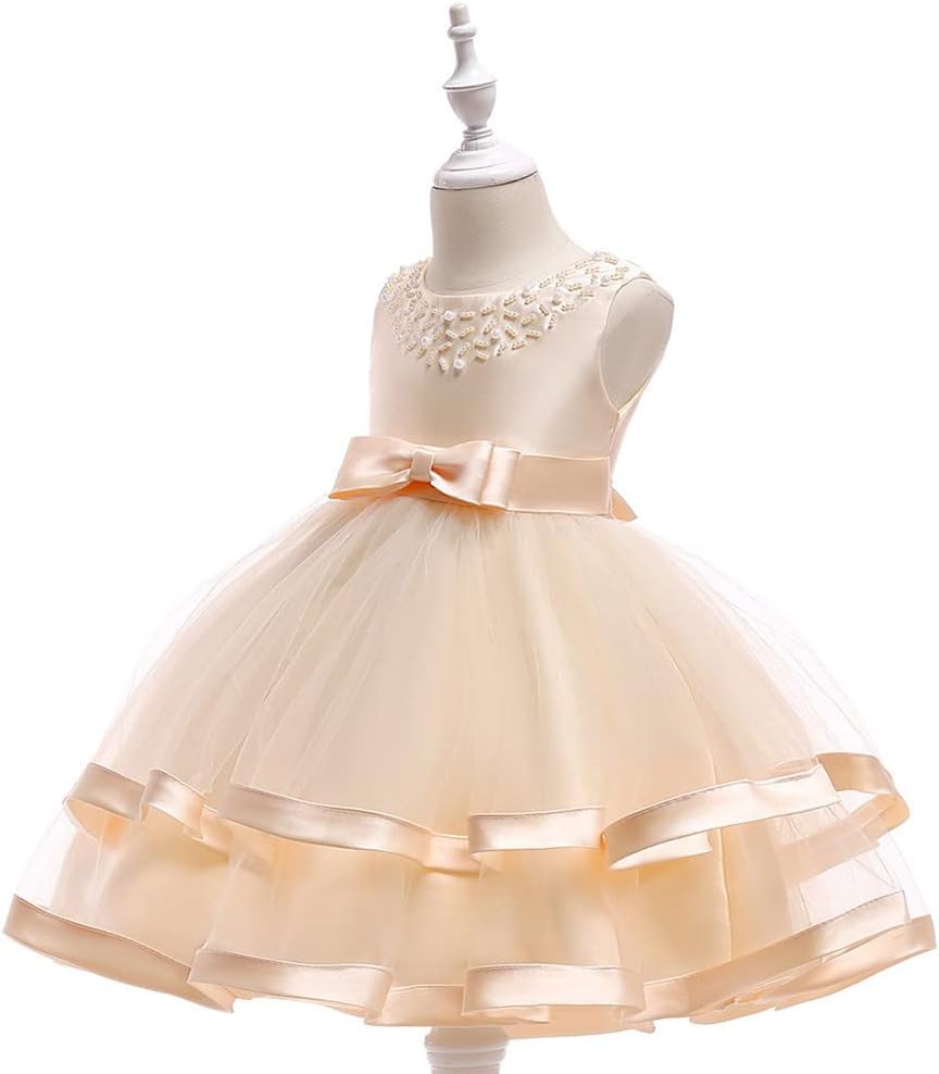 Baby Pageant Dress Toddler Girls Tutu Gown Flower Wedding Dresses