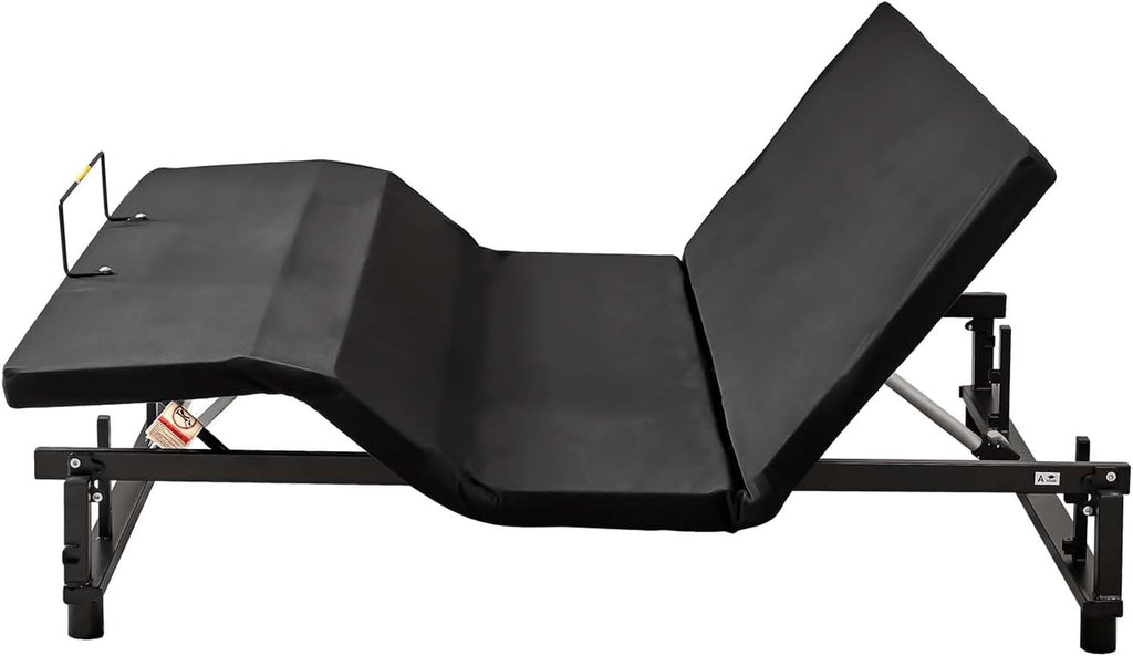 King Size Adjustable Metal Bed Frame with Wireless Remote Control and Quiet Motor, Independent Head and Foot Incline