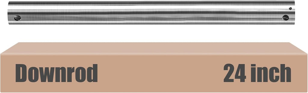 Brushed Nickel 24 inch ceiling fan downrod