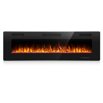 36 Inch Electric Fireplace in-Wall Recessed and Wall Mounted, Fireplace Heater and Linear Fireplace with Multicolor