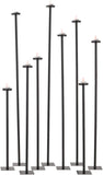 9-Piece Black Floor Candle Holders Set - 42" Tall Tiered Candelabra, Adjustable Iron Tealight Stands, DIY Home Decor
