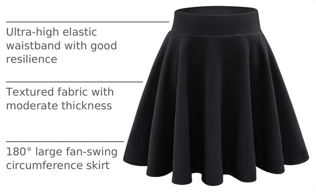 Girls Pleated Skater Uniform Skirts with Built in Shorts for School