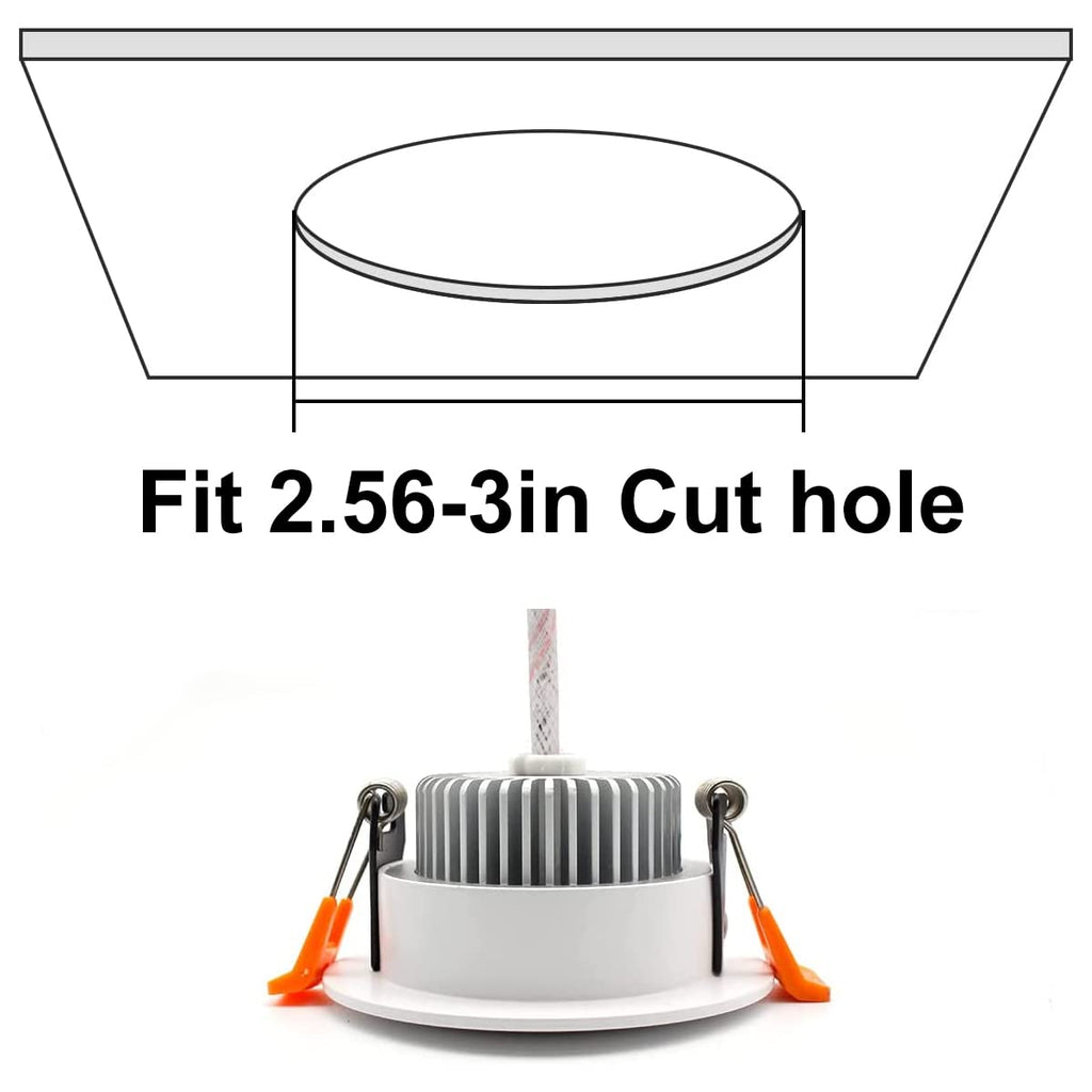 3 Inch LED Recessed Lighting, Dimmable Downlight 5W (40W Halogen Equivalent), CRI80+, 4000K Natural White, LED