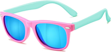 Kids Polarized Sunglasses for Boys Girls, Flexible TPEE Frame