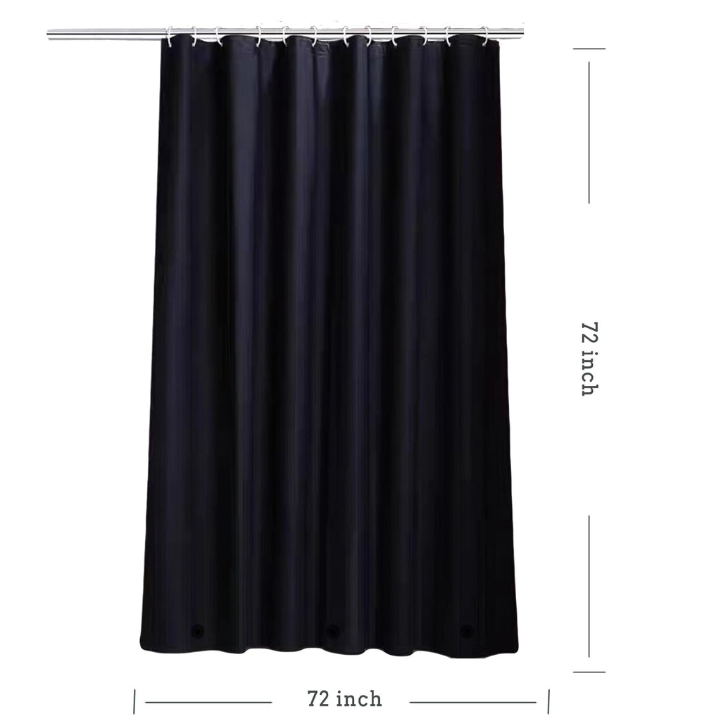 Black Shower Curtain Liner 3 Pack, 4G PEVA Shower Liner, Plastic Peva Waterproof Shower Curtains, 72x72 inch with