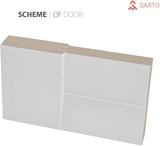 Quadro 4115 | Interior Single Sliding barn Door, no Glass, MDF, 42x84, White, Modern Style | Hardwar