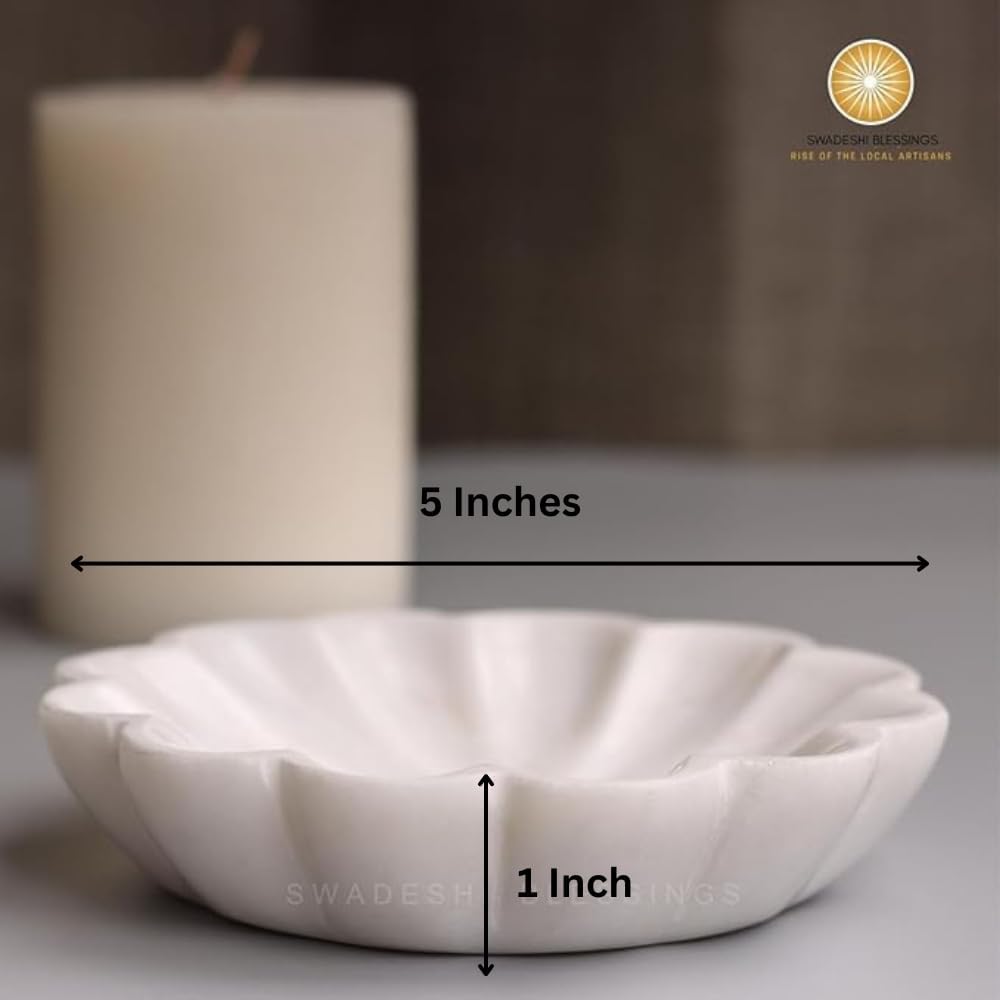 HandMade Marble Jewelry Tray, Trinket Dish, Catch-all,5"