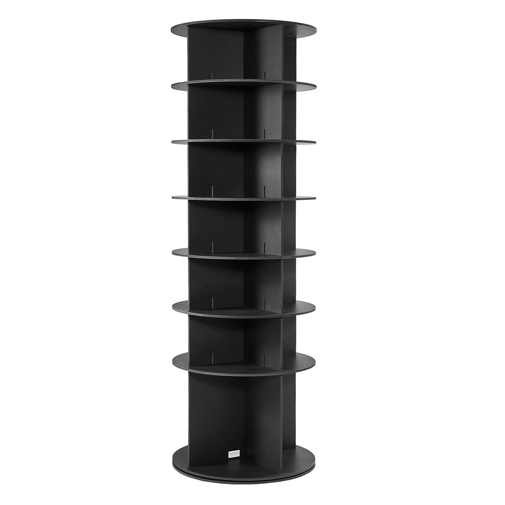 7 Tiers Rotating Shoe Rack Tower, 360° Spinning Shoe Rack, Revolving Storage Round Carousel Display, Freestanding