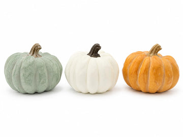 3 Fall Decor Decorative Resin Pumpkin Decorations Indoor & Outdoor