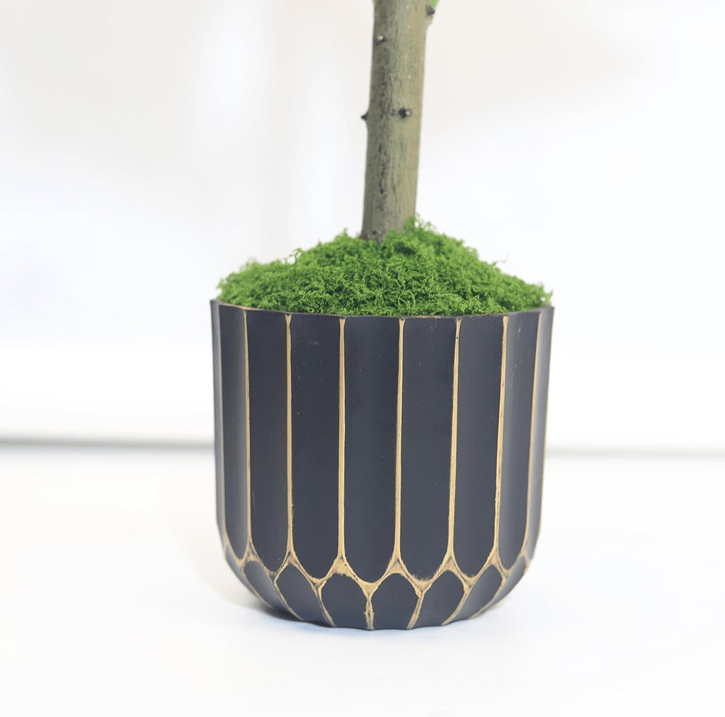 Artificial Tree 4FT Fiddle Leaf Fig Tree with Black Pot