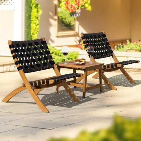 3-Piece Outdoor Patio Furniture Set - Bistro for Patio, Garden & Porch