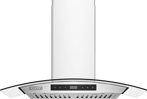 30 Inch Stainless Steel Wall Mount Range Hood 700 CFM 3 Speed Touch Control, LED Lights Convertible Ducted/Ductless