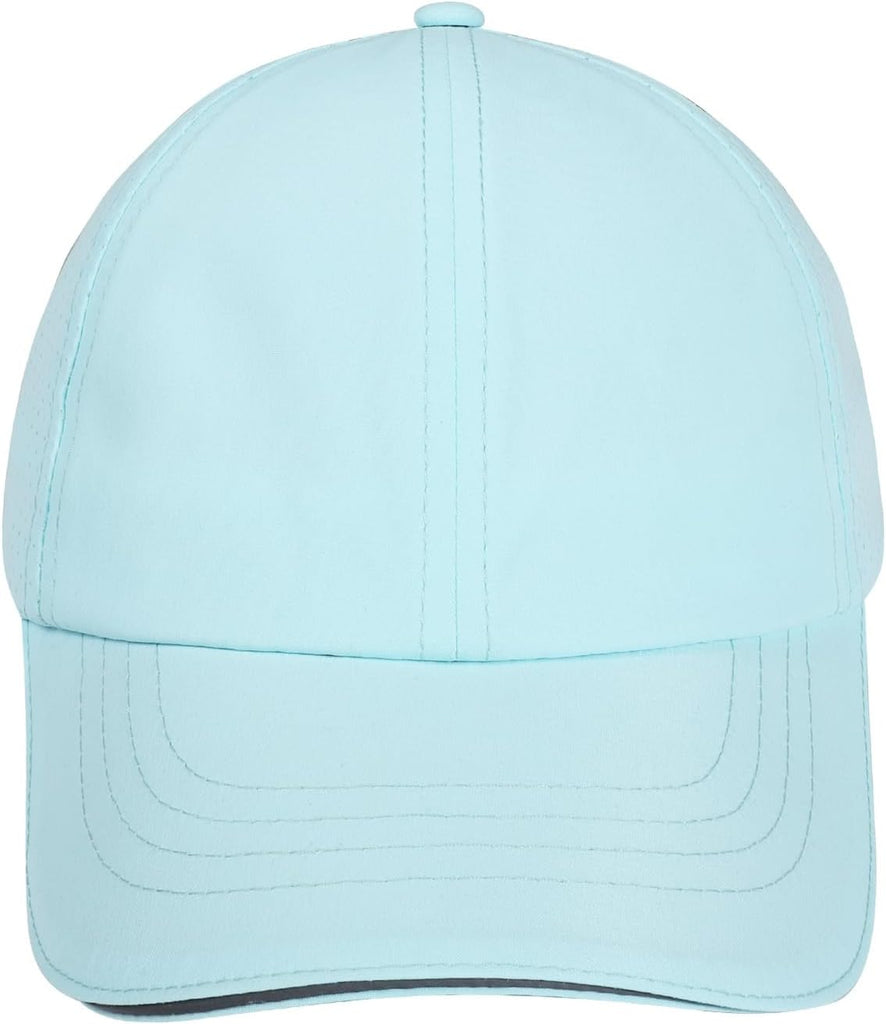Little Girls Reflective Baseball Cap Criss Cross Ponytail Hat Kids Quick Dry Mesh Summer Sports Hat for Toddler Ages