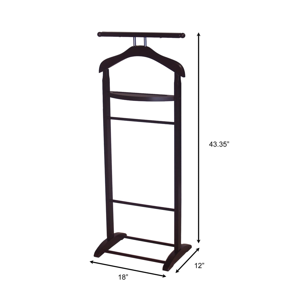 Products - VL17014 Knight Valet Sand, 18" x 12" x 43.5", Walnut