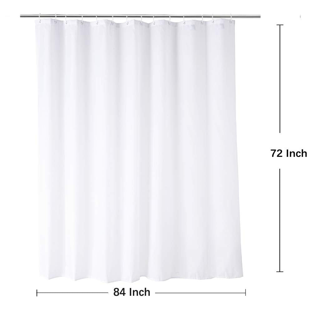 Extra Wide Shower Curtain Liner 84 x 72 Inch, Fabric Shower Curtain Liner Curtain, Hotel Quality, Water Repellent