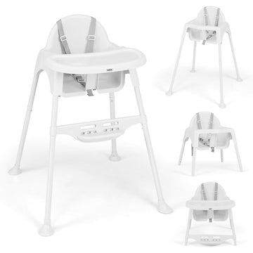 Baby High Chair, Convertible Infant Compact Highchairs with Removable Tray, Lightweight for 6-36 Months
