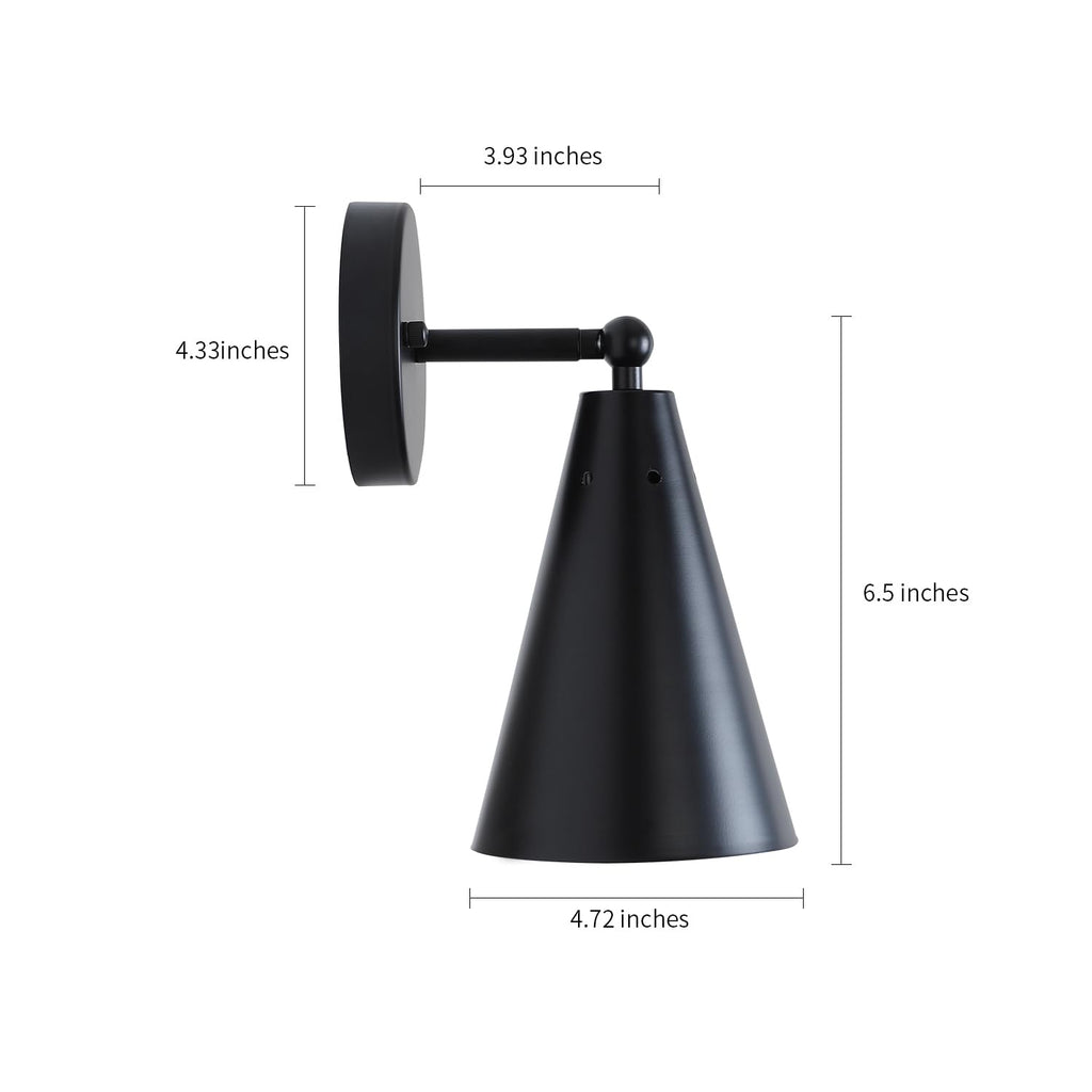 Black Industrial Wall Sconces Set of Two,Rustic Metal Lighting,Farmhouse Wall Sconce Fixture Bronze Finish Vintage