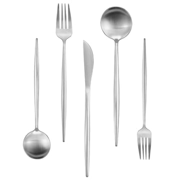 20-Piece Stainless Steel Silverware Set - Tableware Cutlery for 4, Satin Finished & Dishwasher Safe