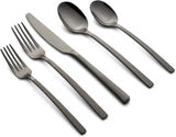 Silversmiths Beacon Flatware Set, 18/0 Stainless Steel, Dishwasher Safe, Flatware Collection, Black Sand Mirror