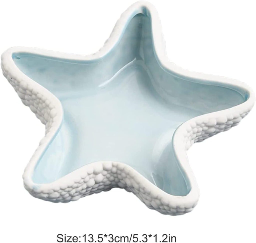 Starfish Ceramic Jewelry Dish Tray, Ring Holder and Trinket Tray for Rings