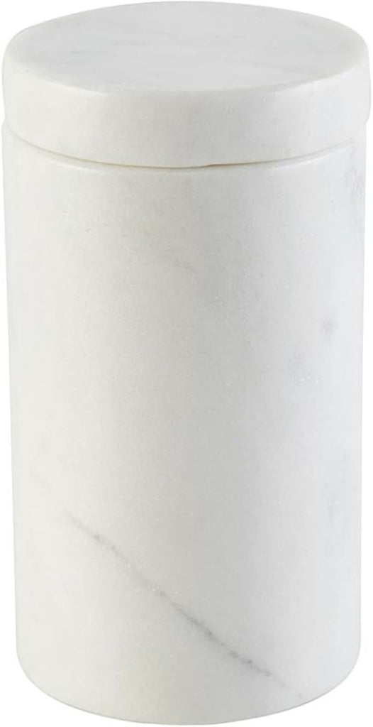 Marble Storage Container with Lid Trinket Box, Large, White