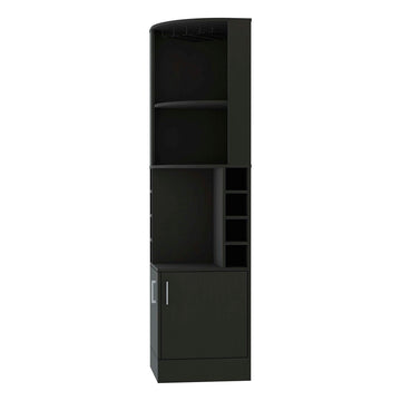 Delhi Corner Bar Cabinet, Eight Wine Cubbies, Glass Rack, Double Door Cabinet