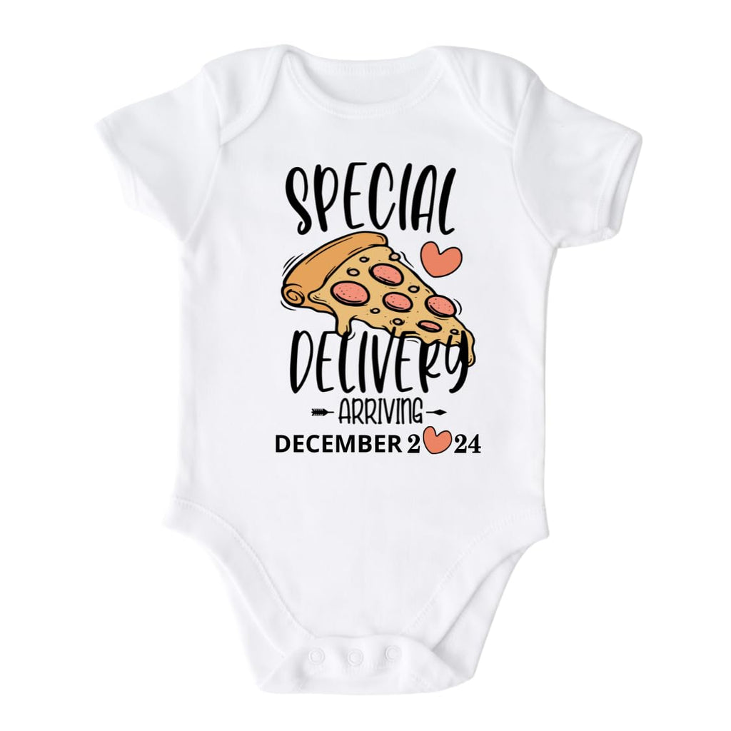 Special Delivery Pizza Baby Bodysuit, Baby Announcement Kids Tee