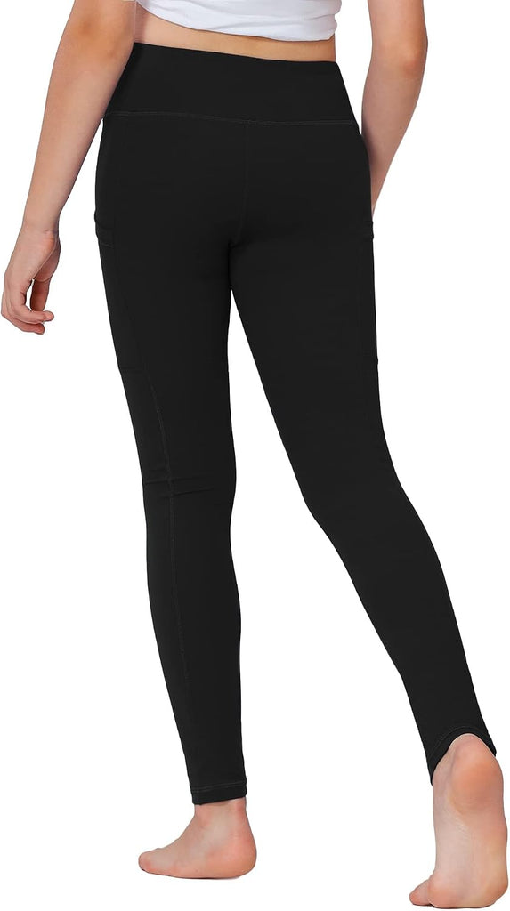 Girls Leggings with Pockets Kids Dance Yoga Running Athletic Pants
