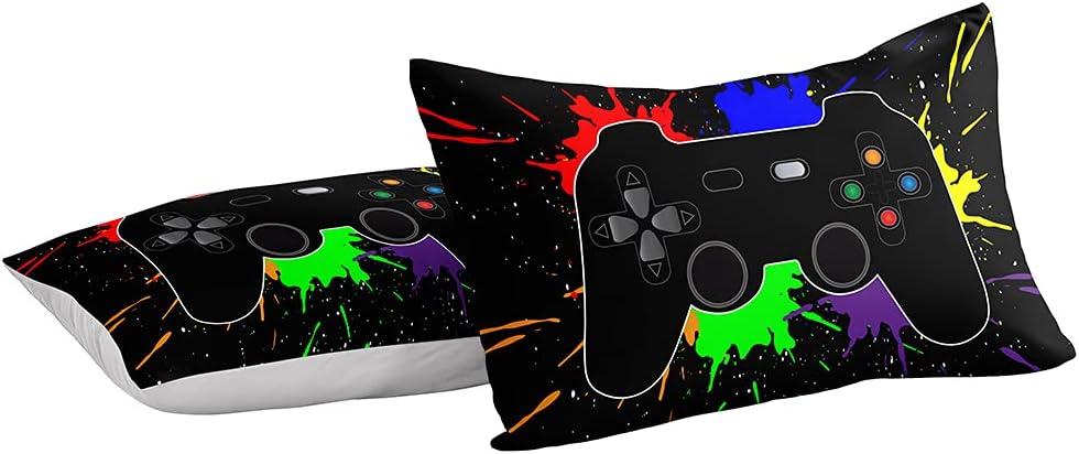 Gaming Comforter for Boys Teen,Game Contoller Bedding Set for Kids,Down Alternative Comforter for All Season,Gamer