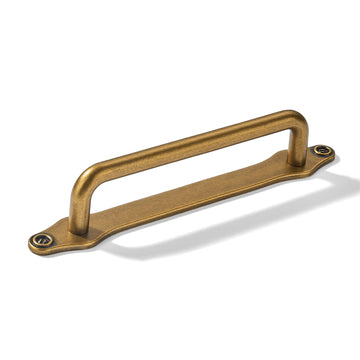 5 Pack 5 Inch Hole Center Antique Brass Cabinet Pull with Backplate Solid Heavy Duty Handles with Backplate Cabinet