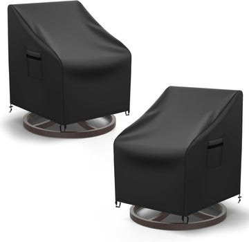 Patio Chair Covers, 2 Pack Outdoor Swivel Lounge Chair Cover, Heavy Duty Patio Rocking Chair Covers, Patio Furniture