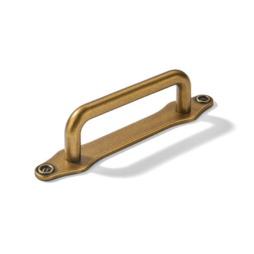 5 Pack 3 Inch Hole Center Antique Brass Cabinet Pull with Backplate Solid Heavy Duty Handles with Backplate Cabinet