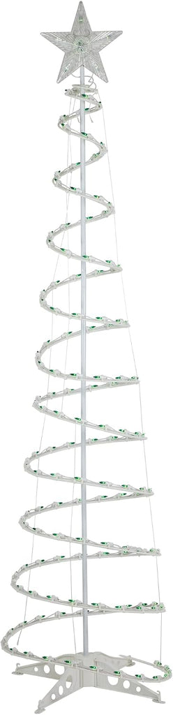 Set of 3 Green Lighted Spiral Christmas Trees, 3', 4', and 6'