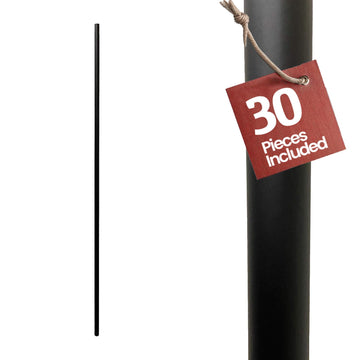 5/8" Round Iron Stair Balusters - 44" Metal Stair Spindles for Indoor Stair Railing & Banister, Hollow, Satin Black
