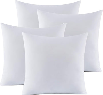 18X18 Pillow Inserts - Throw Pillow Set - Cushion Inserts for Decorative Throw Pillows Covers - Soft & Supportive - Set of 4
