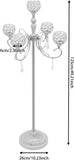 5 Arm Crystal Candelabra Centerpieces 49.21 Inch Tall Freestanding Silver Candle Holder Crystal Candle Standcoration