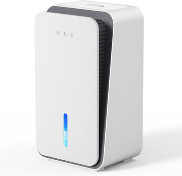 Dehumidifier for Home, Quiet Portable Dehumidifier with Auto Shut Off, 7-Color LED Light for Basement, Bedroom