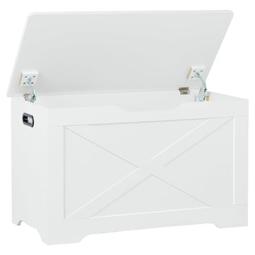 31.5" Storage Chest, Wooden Storage Bench, Entryway Shoes Bench