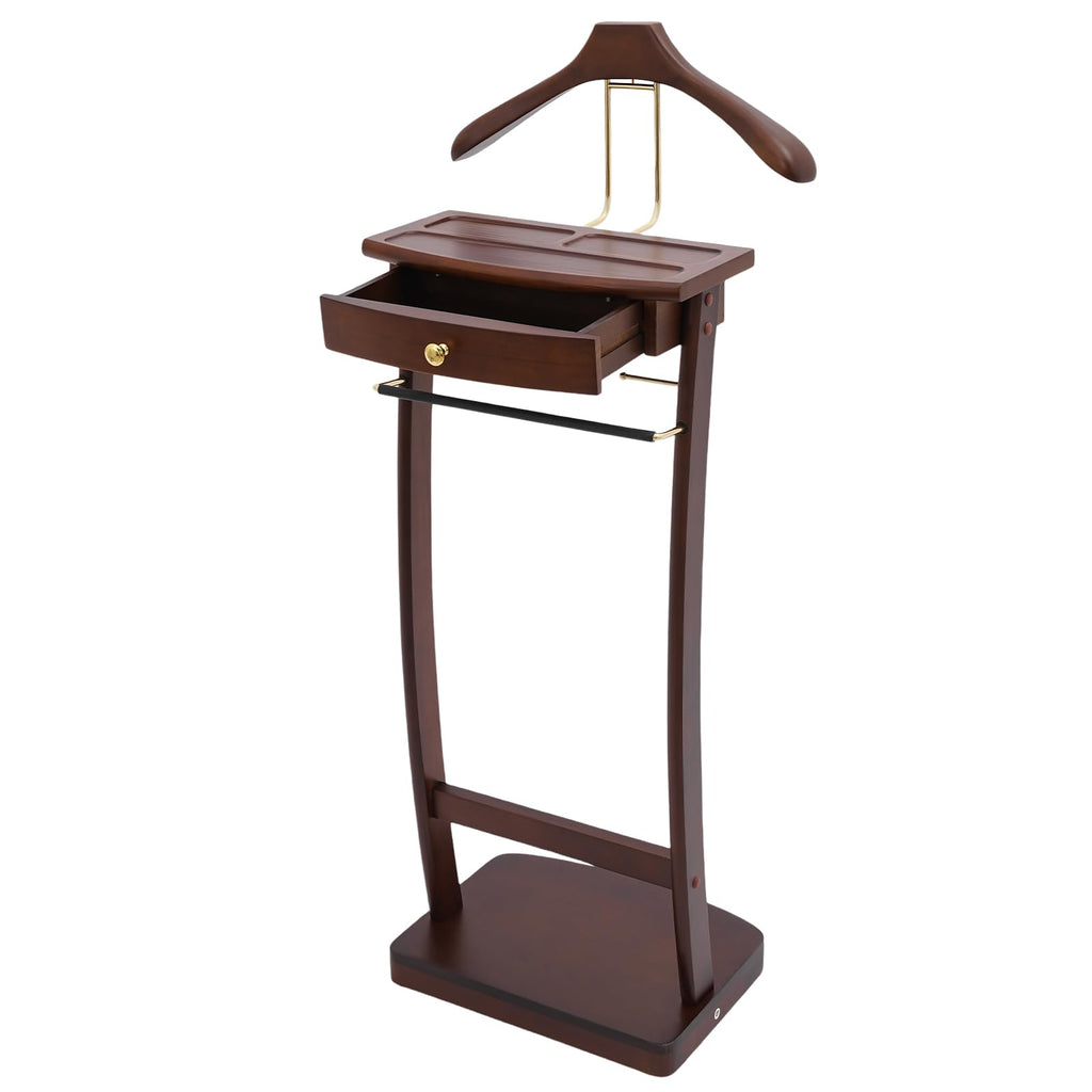 Valet Stand for Man and Women, Wood Suit Rack Suit Valet Stand