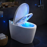 Smart Toilet, One Piece Bidet for Bathrooms, Modern Elongated Toilet with Warm Water, Dual Auto Flush