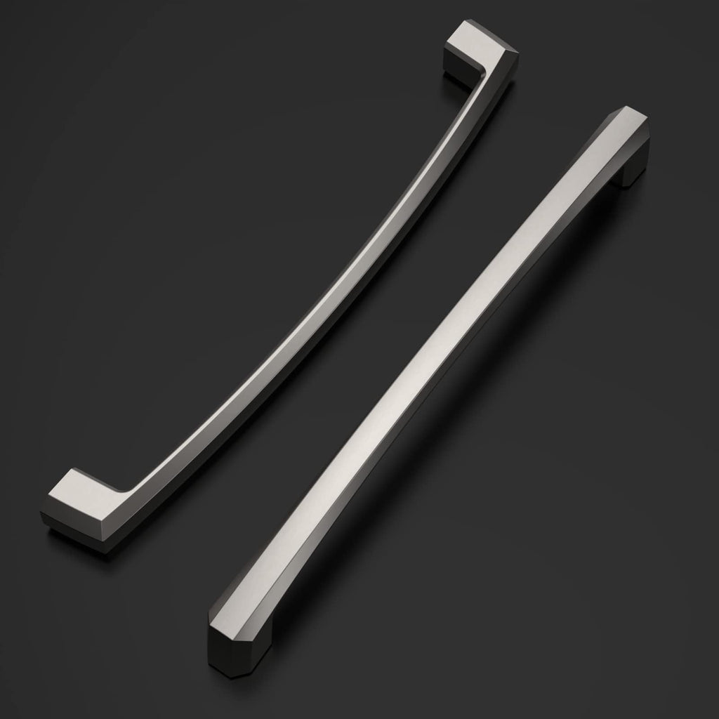 10 Pack Brushed Satin Nickel Cabinet Pulls 7.5 Inch(192MM) Hole Centers Kitchen Cabinet Handles Hardware