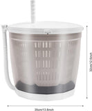 Hand Crank Washing Machine, 2 in 1 Non-Electric Washer Manual Traveling Outdoor Washing Machine Grey Mini Compact