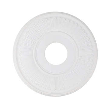 White PU Ceiling Medallion, 13 1/5" OD x 3 3/7" ID