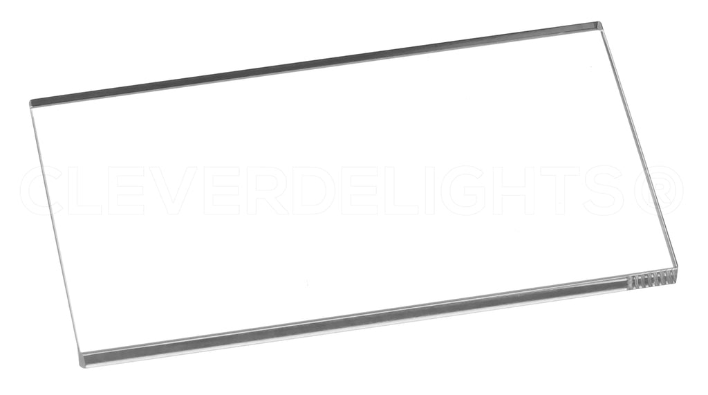 2" x 3.5" Rectangle Clear Glass Tiles - 10 Pieces