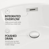 67" Acrylic Freestanding Bathtub, Deep Soaking Tub with Non-Slip Surface, Modern Free Standing Bath Tub, Chrome Drain