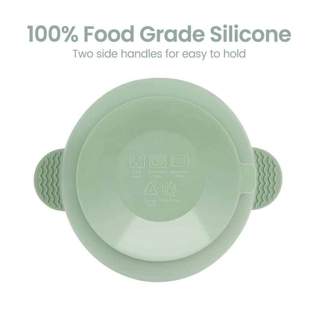 Baby Bowls with Suction and Baby Spoons Set of 3, BPA Free